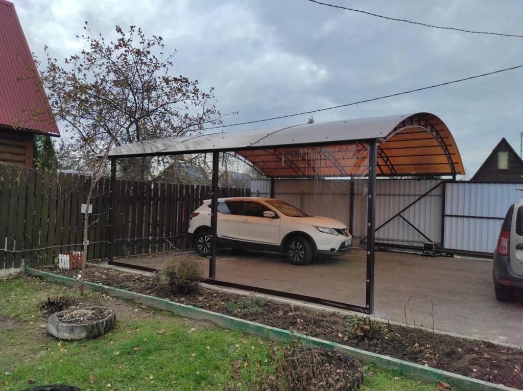 Прозрачные шторы ПВХ для навеса под автомобиль в Бронницах